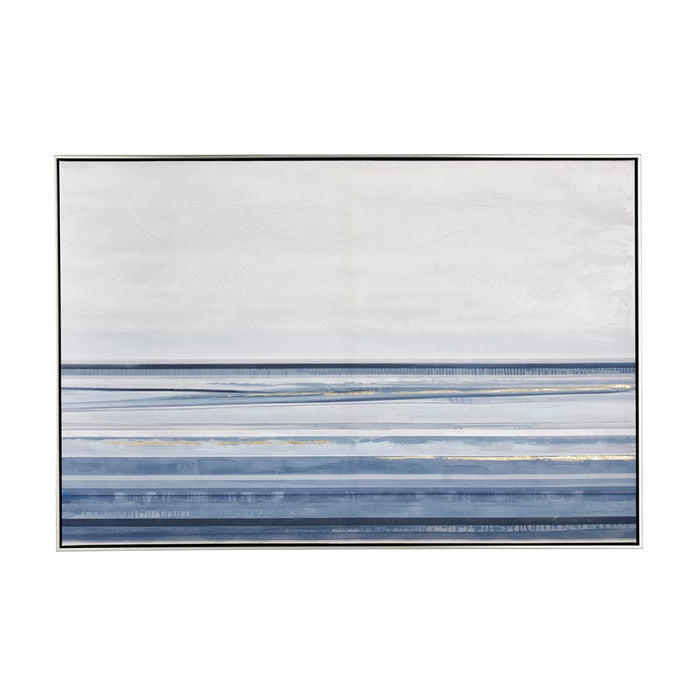 Atlas Lighting Plage Abstract Framed Wall Art, Blue