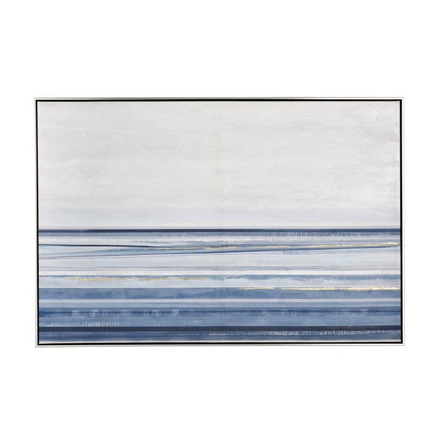 Atlas Lighting Plage Abstract Framed Wall Art, Blue