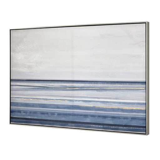 Atlas Lighting Plage Abstract Framed Wall Art, Blue