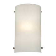 Atlas Lighting Arc 12'' High 1Lt Sconce, Brushed Nickel/White - WL11001-NK