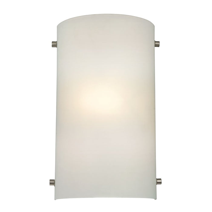 Atlas Lighting Arc 12'' High 1Lt Sconce, Brushed Nickel/White - WL11001-NK