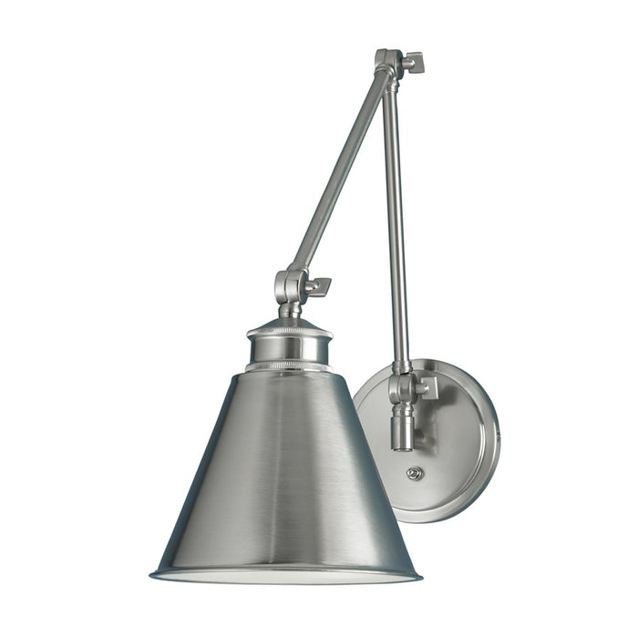 Atlas Lighting Aidan 18.5'' High 1Lt Swingarm Sconce, Nickel/Nickel
