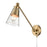 Atlas Lighting Albany 9.25'' High 1Lt Swingarm Sconce, Gold/Clear