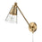 Atlas Lighting Albany 9.25'' High 1Lt Swingarm Sconce, Gold/Clear