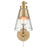 Atlas Lighting Albany 9.25'' High 1Lt Swingarm Sconce, Gold/Clear