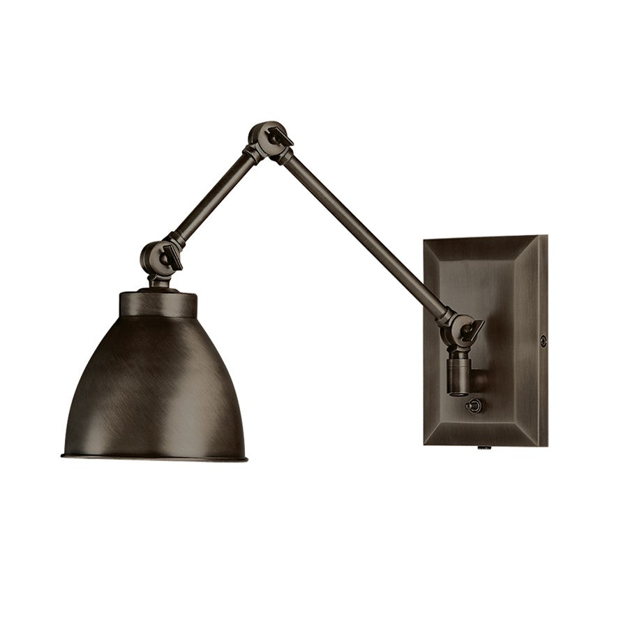 Atlas Lighting Maggie 6.75''H 1Lt Swingarm Sconce, Bronze/Bronze