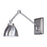 Atlas Lighting Maggie 6.75'' High 1Lt Swingarm Sconce, Pewter/Gray