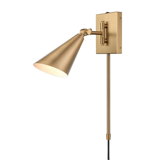 Atlas Lighting Whitmire 10.25''H 1Lt Plug-In/Hardwire Sconce, Gold
