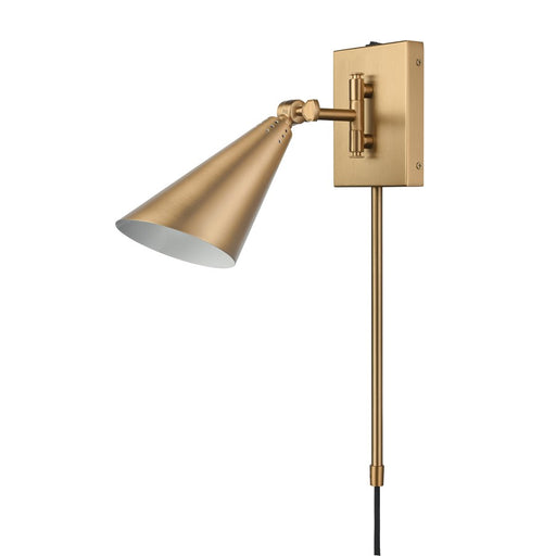 Atlas Lighting Whitmire 10.25''H 1Lt Plug-In/Hardwire Sconce, Gold