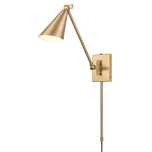 Atlas Lighting Whitmire 10.5''H 1Lt Plug-In/Hardwire Sconce, Gold