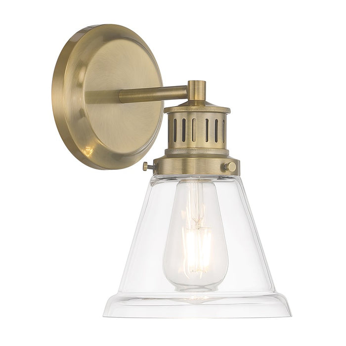 Atlas Lighting Alden 10.25'' High 1Lt Sconce, Brass Clear/Clear - WL11011-BS