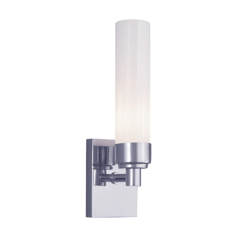 Atlas Lighting Alex 11in 1-Light Wall Sconce | Traditional Chrome and Opal Glass | Hallway & Bathroom Accent Light | Model WL11012-CH2