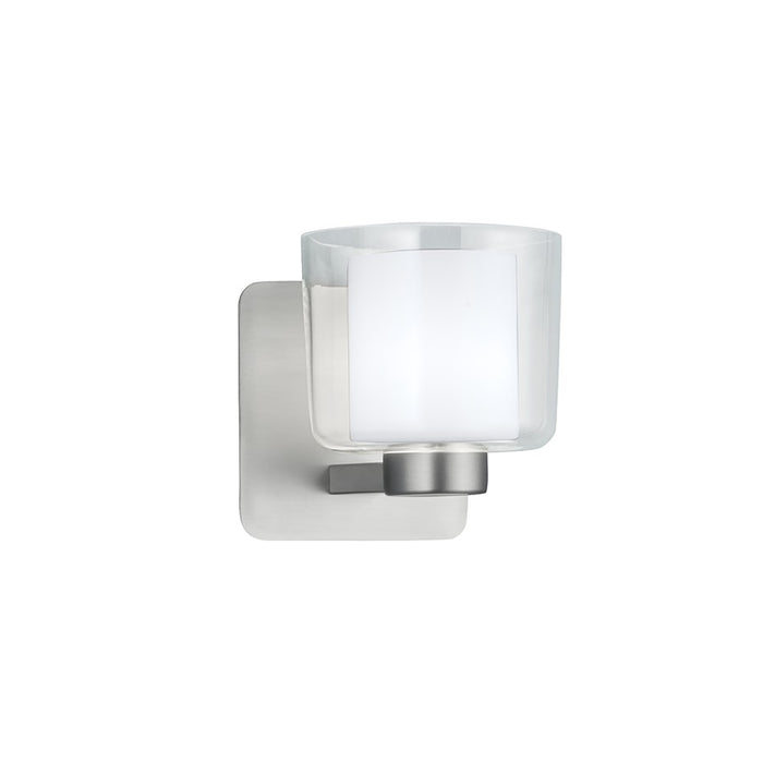 Atlas Lighting Alexus 5.75'' High 1Lt Sconce, Brushed Nickel/Opal - WL11013-NK