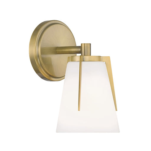 Atlas Lighting Allure 9'' High 1Lt Sconce, Antique Brass/White