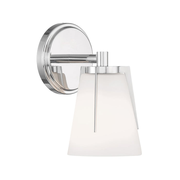 Atlas Lighting Allure 9'' High 1Lt Sconce, Chrome/White