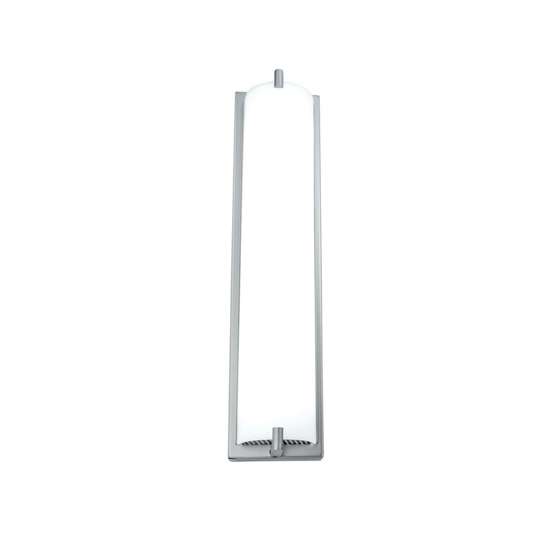 Atlas Lighting Alto 18in 1-Light Integrated LED Wall Sconce | Traditional Brushed Nickel and White Glass | Bedroom & Hallway | Model WL11015-NK