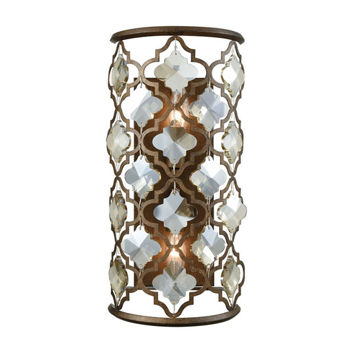 Atlas Lighting Armand 16'' High 2Lt Sconce, Weathered Bronze/Bronze
