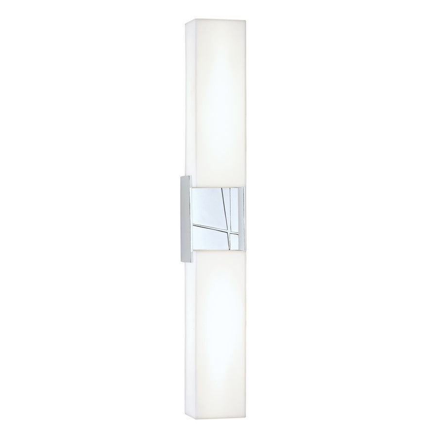 Atlas Lighting Artemis 24'' High Integrated LED Sconce, Chrome/Opal