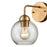 Atlas Lighting Astoria 9.5'' High 1Lt Sconce, Satin Gold/Clear