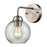 Atlas Lighting Astoria 9.5'' High 1Lt Sconce, Brushed Nickel/Clear