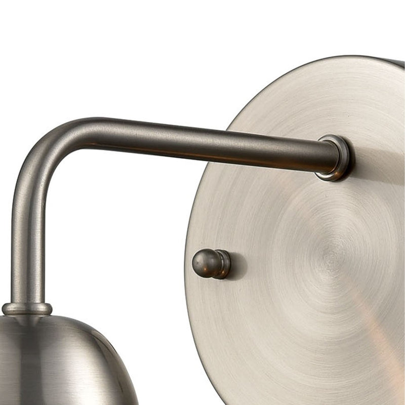Atlas Lighting Astoria 9.5in 1-Light Wall Sconce | Modern Brushed Nickel and Clear Glass | Bedroom & Hallway Accent Light | Model WL11025-NK