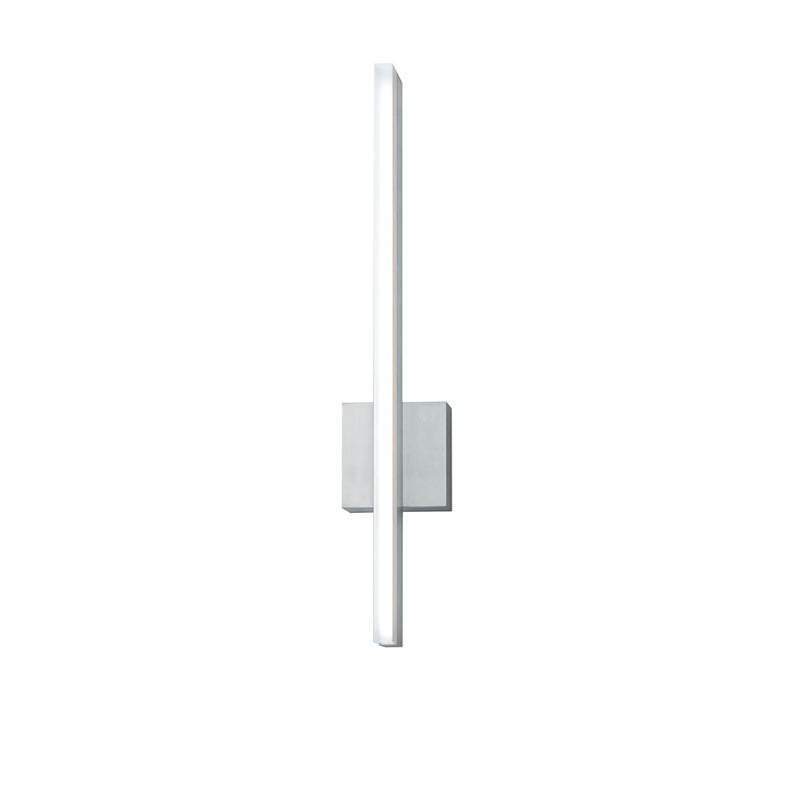 Atlas Lighting Ava 24in Integrated LED Wall Sconce | Modern Brushed Aluminum and Acrylic | Bedroom & Hallway Ambient Light | Model WL11026-SV