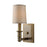Atlas Lighting Baxter 11'' High 1Lt Sconce, Brass/Beige / Off White