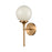Atlas Lighting Beverly Hills 15''H 1Lt Sconce, Satin Brass/White