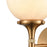Atlas Lighting Beverly Hills 15''H 1Lt Sconce, Satin Brass/White