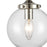 Atlas Lighting Boudreaux 12'' High 1Lt Sconce, Black/Nickel/Clear