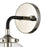 Atlas Lighting Boudreaux 12'' High 1Lt Sconce, Black/Nickel/Clear