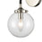 Atlas Lighting Boudreaux 12'' High 1Lt Sconce, Black/Nickel/Clear