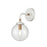 Atlas Lighting Boudreaux 6''W 1Lt Vanity Light, Matte White/Clear