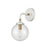 Atlas Lighting Boudreaux 6''W 1Lt Vanity Light, Matte White/Clear