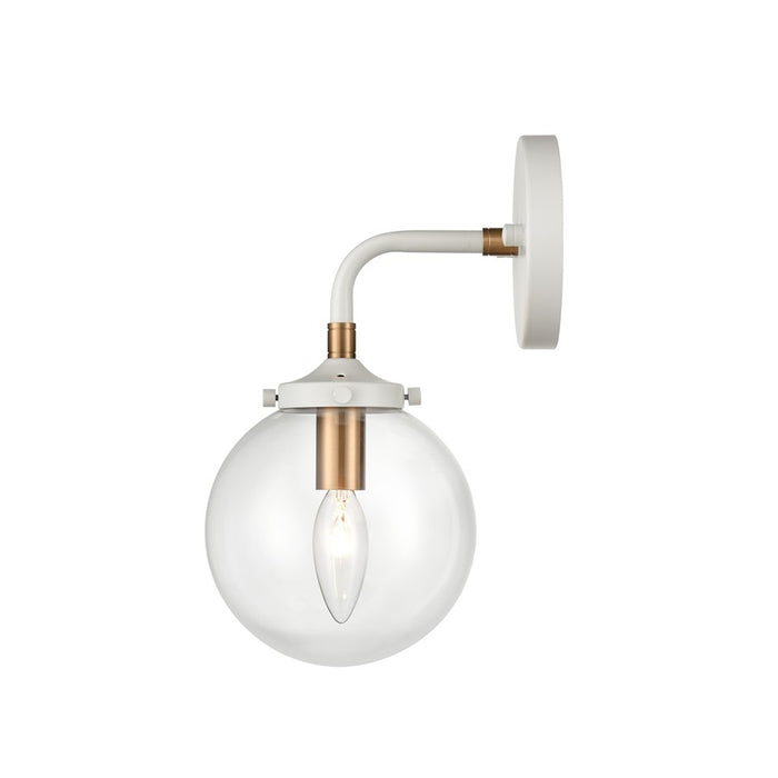 Atlas Lighting Boudreaux 6''W 1Lt Vanity Light, Matte White/Clear