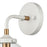 Atlas Lighting Boudreaux 6''W 1Lt Vanity Light, Matte White/Clear