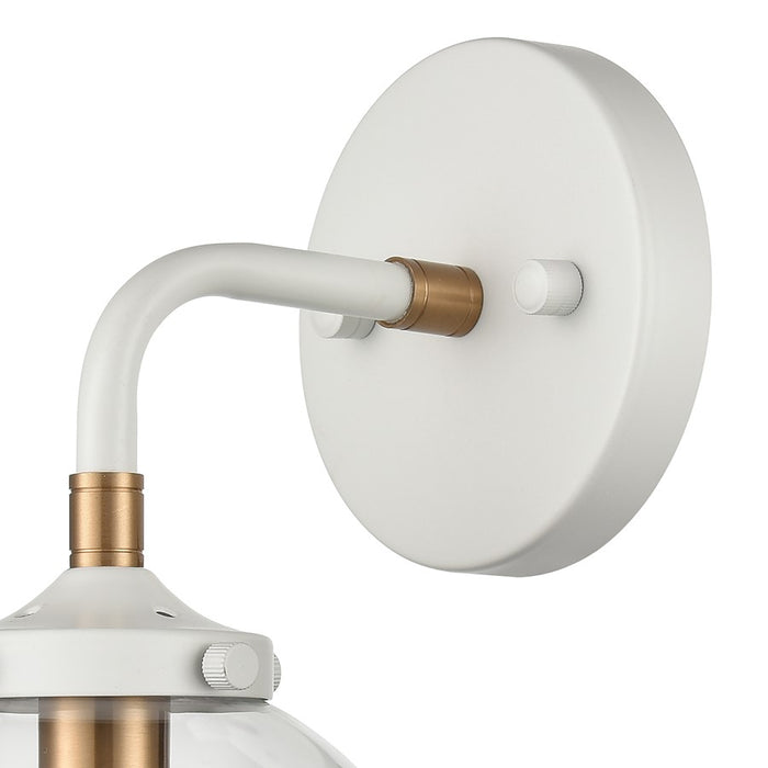 Atlas Lighting Boudreaux 6''W 1Lt Vanity Light, Matte White/Clear