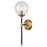 Atlas Lighting Boudreaux 19'' High 1Lt Sconce, Black/Gold/Clear
