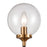 Atlas Lighting Boudreaux 19'' High 1Lt Sconce, Black/Gold/Clear