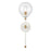 Atlas Lighting Boudreaux 19'' High 1Lt Sconce, Matte White/Clear