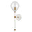 Atlas Lighting Boudreaux 19'' High 1Lt Sconce, Matte White/Clear