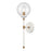Atlas Lighting Boudreaux 19'' High 1Lt Sconce, Matte White/Clear