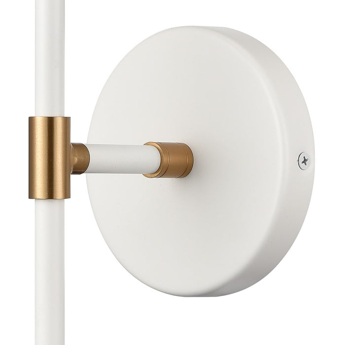 Atlas Lighting Boudreaux 19'' High 1Lt Sconce, Matte White/Clear