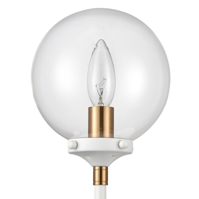 Atlas Lighting Boudreaux 19'' High 1Lt Sconce, Matte White/Clear