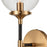 Atlas Lighting Boudreaux 21'' High 2Lt Sconce, Black/Gold/Clear