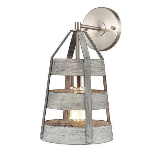 Atlas Lighting Brigantine 14'' High 1Lt Sconce, Driftwood/Gray