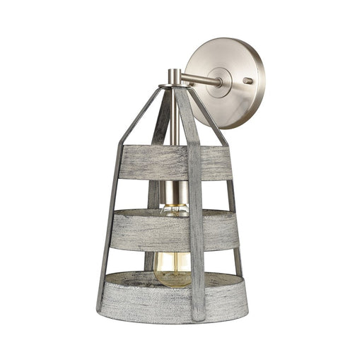 Atlas Lighting Brigantine 14'' High 1Lt Sconce, Driftwood/Gray