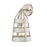 Atlas Lighting Brigantine 14'' High 1Lt Sconce, Nickel/Beige/White
