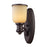 Atlas Lighting Brooksdale 13'' High 1Lt Sconce, Oiled Bronze/Amber