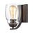 Atlas Lighting Calistoga 8''H 1Lt Sconce, Oil Rubbed Bronze/Clear